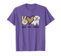 Womens Funny Peace Love Maltese Lover T-Shirt - Custom Art Print Men Women - T-Shirt, Sweatshirt, Hoodie