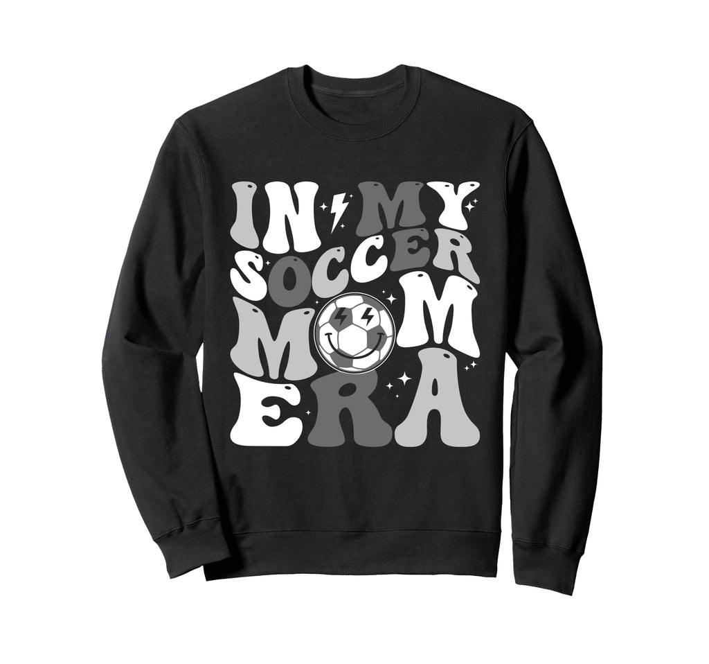 My Soccer Mom Era Groovy Sweatshirt - Novelty Apparel for Adults - T-Shirt, Sweatshirt, Hoodie