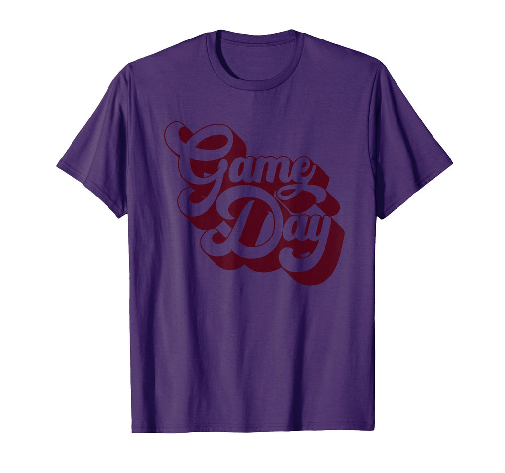 Game Day Burgundy Sports Soccer T-Shirt - Casual Everyday Wear Men Women - T-Shirt, Sweatshirt, Hoodie