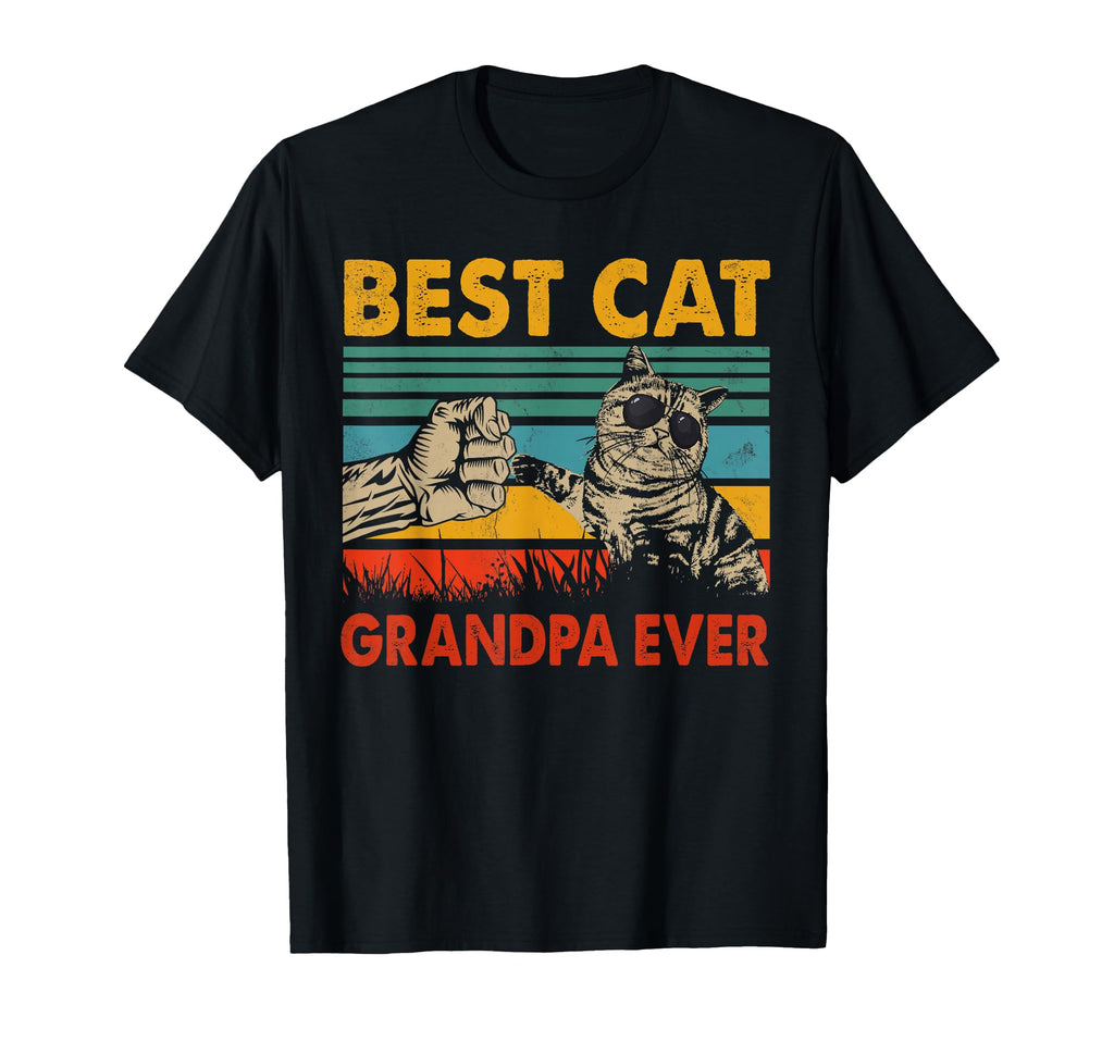 Best Cat Grandpa Happy Fathers Day T-Shirt - Fun Novelty Design Men Women - T-Shirt, Sweatshirt, Hoodie