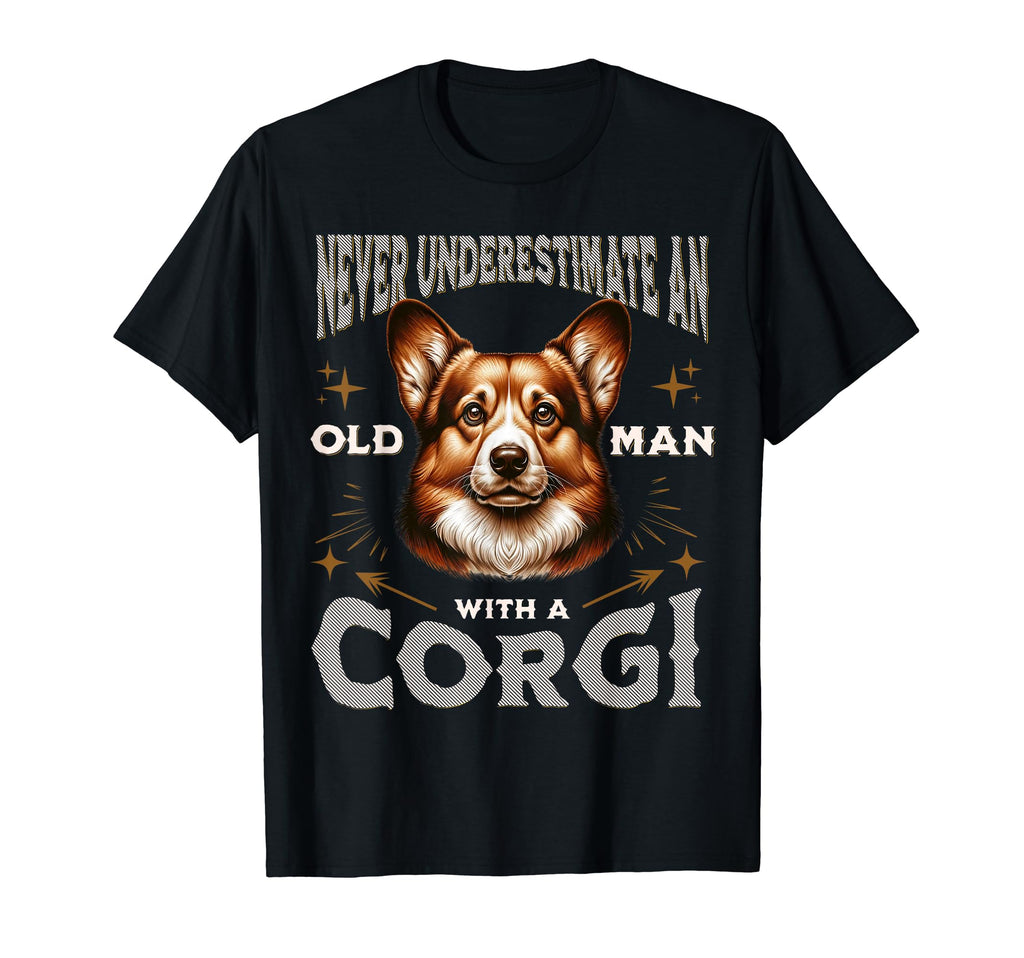 Funny Corgi Dad Grandpa Welsh Corgi Fan T-Shirt - Trendy Graphic Unisex - T-Shirt, Sweatshirt, Hoodie