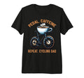 Pedal Caffeine Repeat Cycling Dad T-Shirt - Custom Art Print for Adults - T-Shirt, Sweatshirt, Hoodie