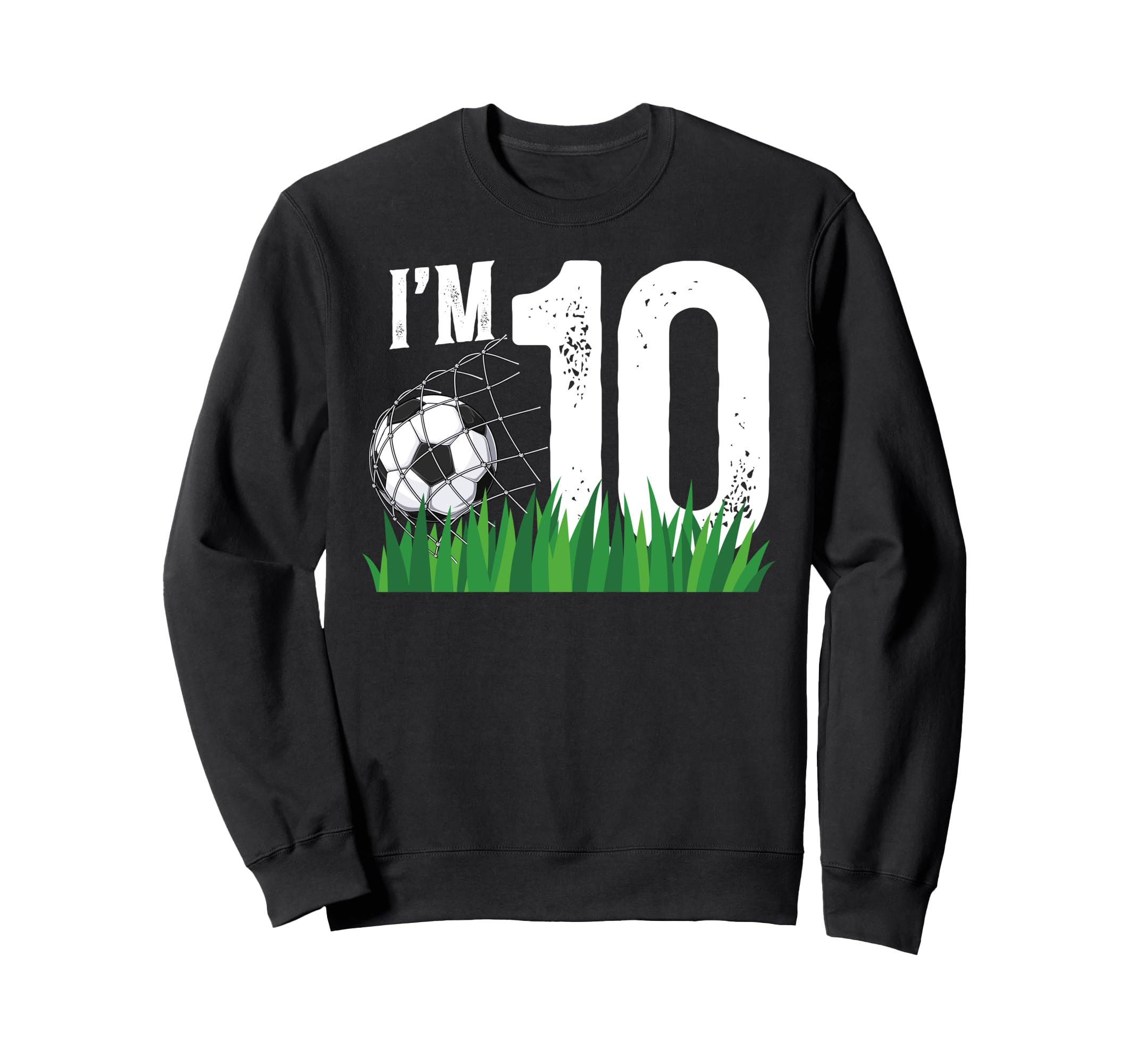 10Th Soccer Birthday Party Ten Sweatshirt - Fun Novelty Design for Adults - T-Shirt, Sweatshirt, Hoodie
