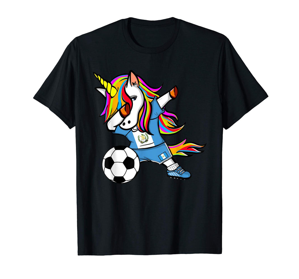Dabbing Unicorn Guatemala Football T-Shirt - Graphic Print Men Women - T-Shirt, Sweatshirt, Hoodie