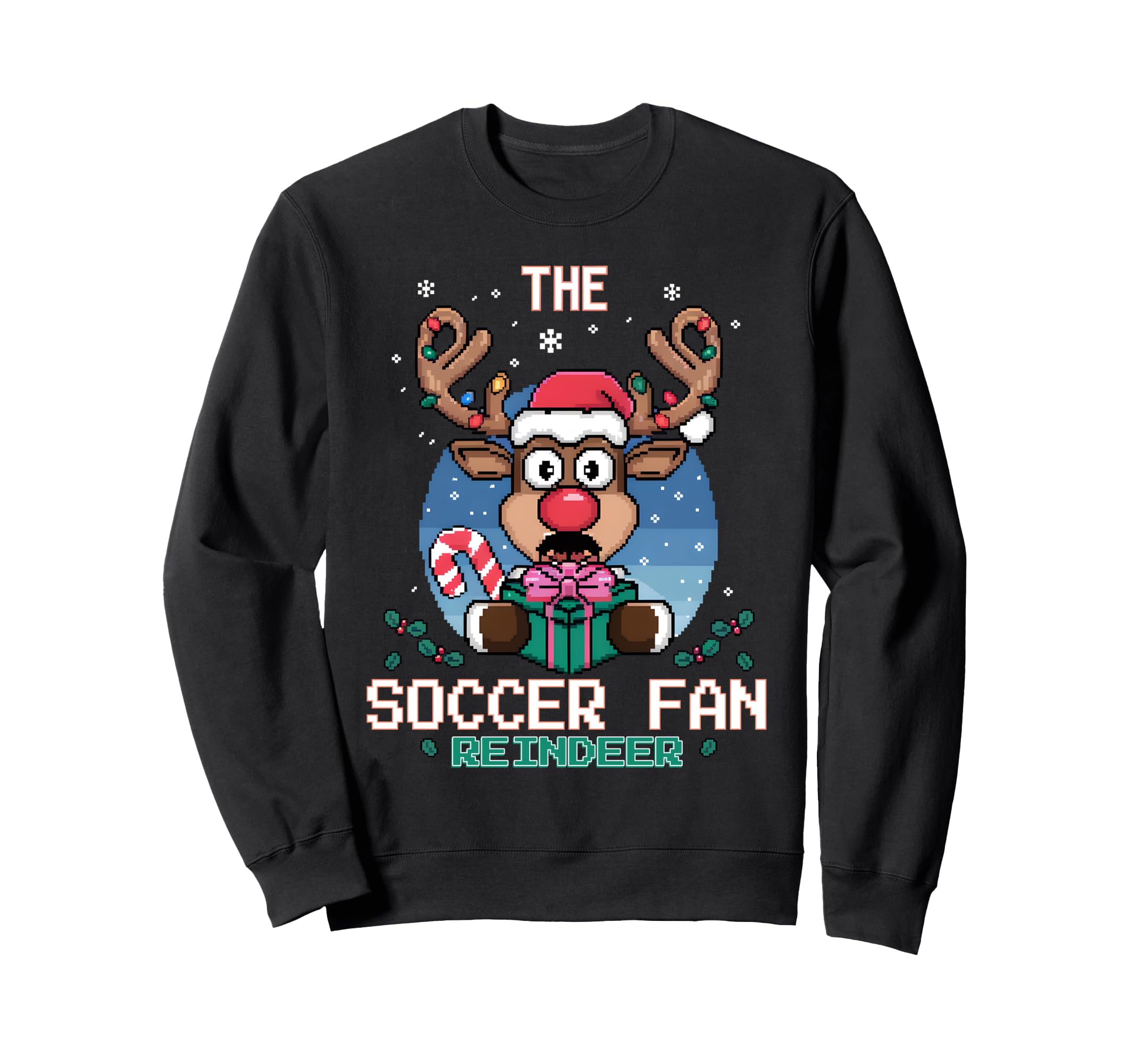 Soccer Fan Reindeer Matching Sweatshirt - Fun Novelty Design for Adults - T-Shirt, Sweatshirt, Hoodie