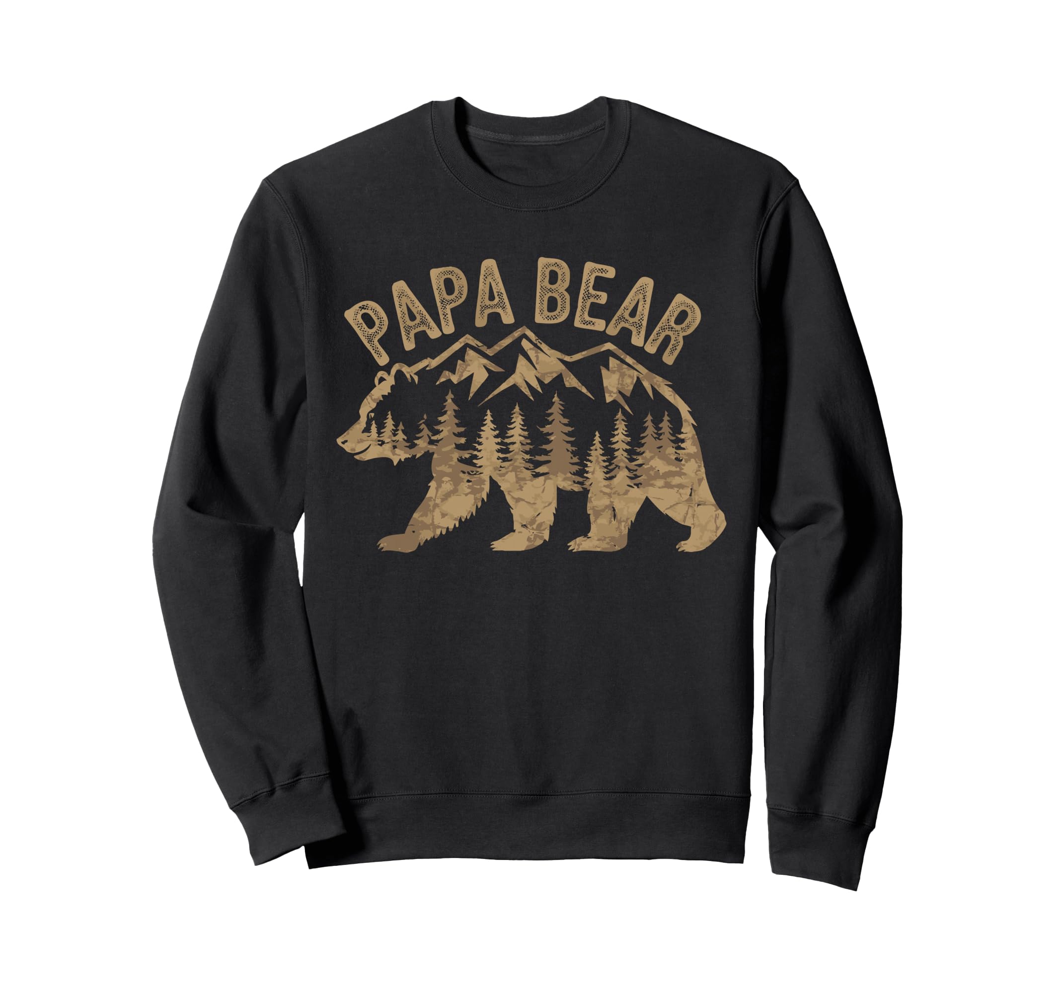 Rustic Papa Bear Wilderness Sweatshirt - Casual Everyday Wear Unisex - T-Shirt, Sweatshirt, Hoodie