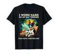 Funny Rat Terrier Dog I Work Hard T-Shirt - Streetwear Style for Adults - T-Shirt, Sweatshirt, Hoodie