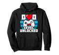 New Dad Level Unlocked Gamer Dad Hoodie - Fun Novelty Design Unisex - T-Shirt, Sweatshirt, Hoodie