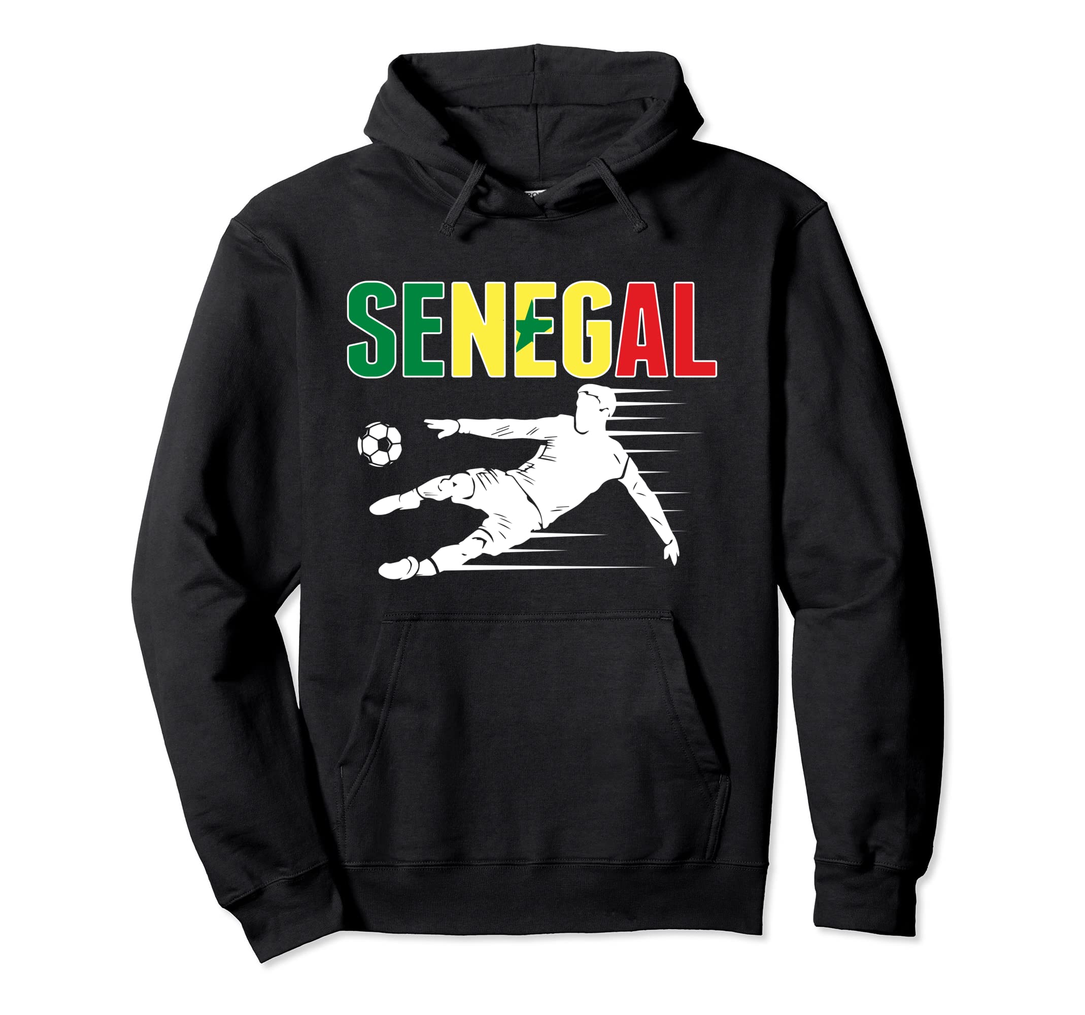Senegal Soccer Fans Jersey Senegalese Hoodie - Graphic Print for Adults - T-Shirt, Sweatshirt, Hoodie