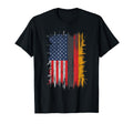 Half German Half American Usa Flag T-Shirt - Unique Graphic Men Women - T-Shirt, Sweatshirt, Hoodie