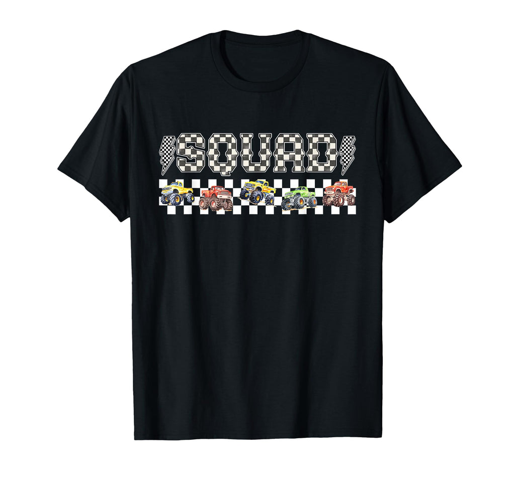 Squad Monster Truck Family Crew Birthday T-Shirt - Trendy Graphic Unisex - T-Shirt, Sweatshirt, Hoodie