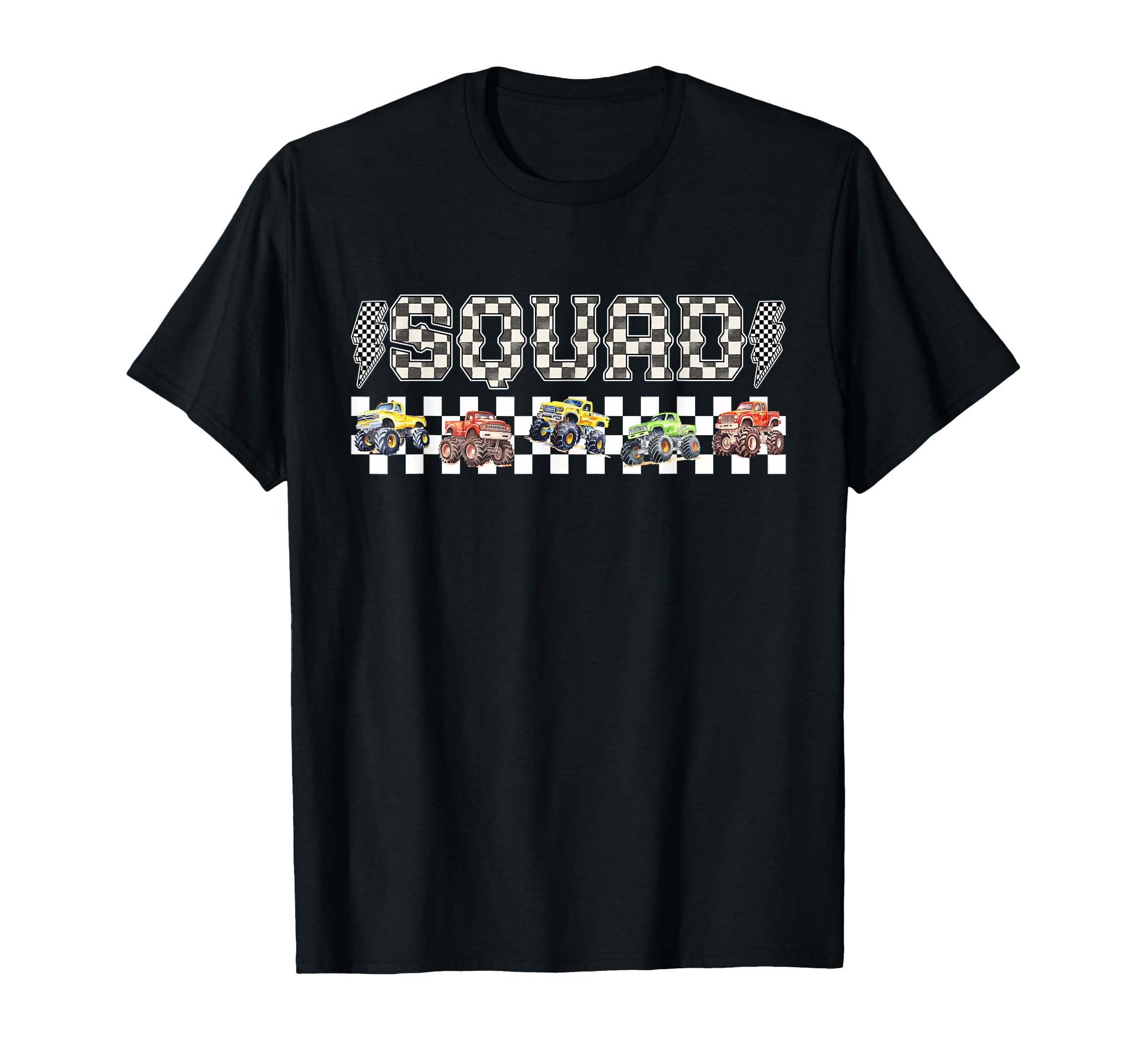 Squad Monster Truck Family Crew Birthday T-Shirt - Trendy Graphic Unisex - T-Shirt, Sweatshirt, Hoodie