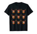 Reindeer Emotions Santa Hat Funny T-Shirt - Graphic Print for Adults - T-Shirt, Sweatshirt, Hoodie