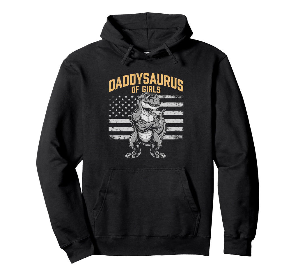 Daddy Saurus Daughter Dad Fathers Day Hoodie - Minimalist Print for Adults - T-Shirt, Sweatshirt, Hoodie