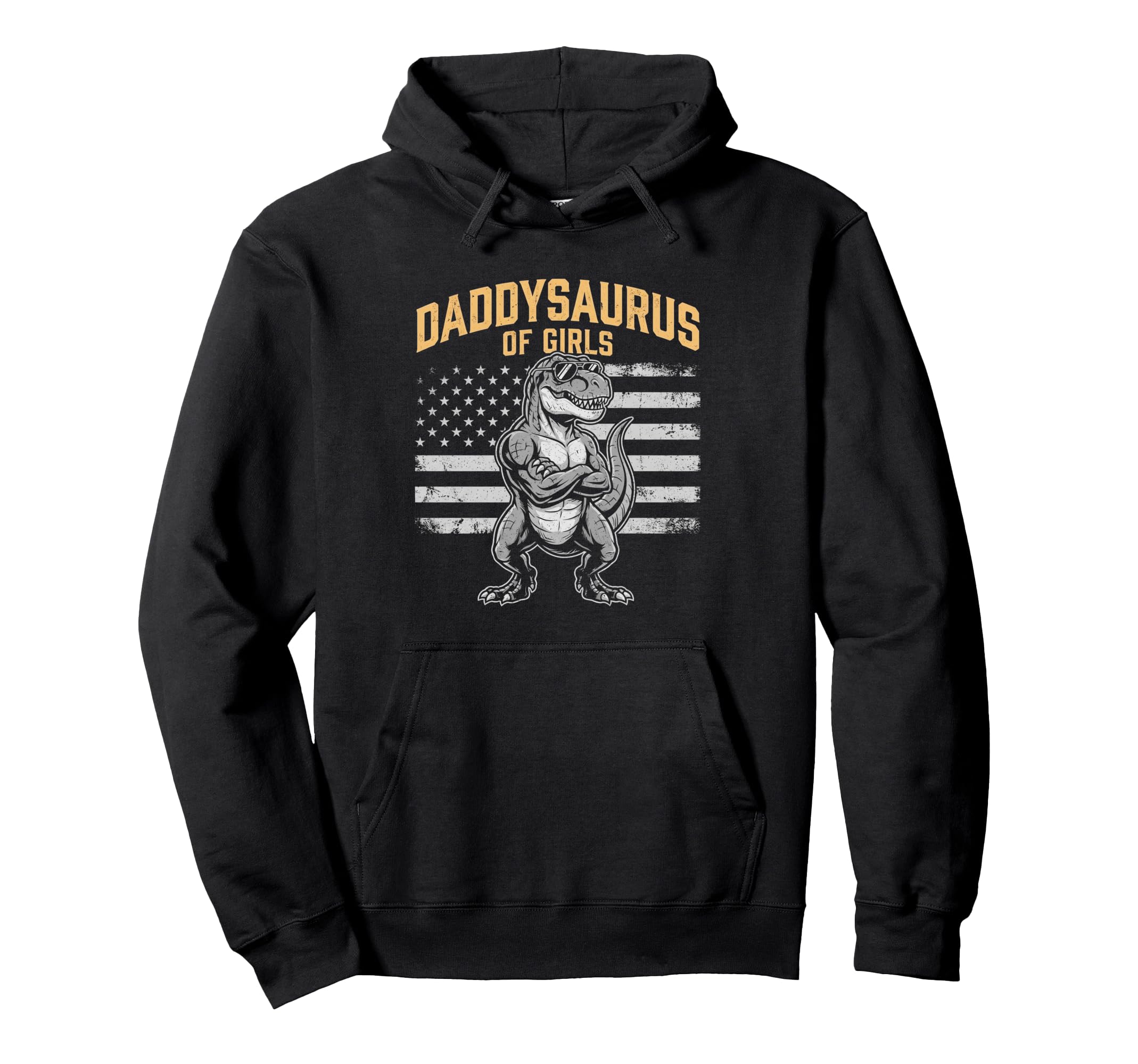 Daddy Saurus Daughter Dad Fathers Day Hoodie - Minimalist Print for Adults - T-Shirt, Sweatshirt, Hoodie