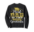 Proud Dad Two 2025 Graduates Sweatshirt - Unique Graphic for Adults - T-Shirt, Sweatshirt, Hoodie