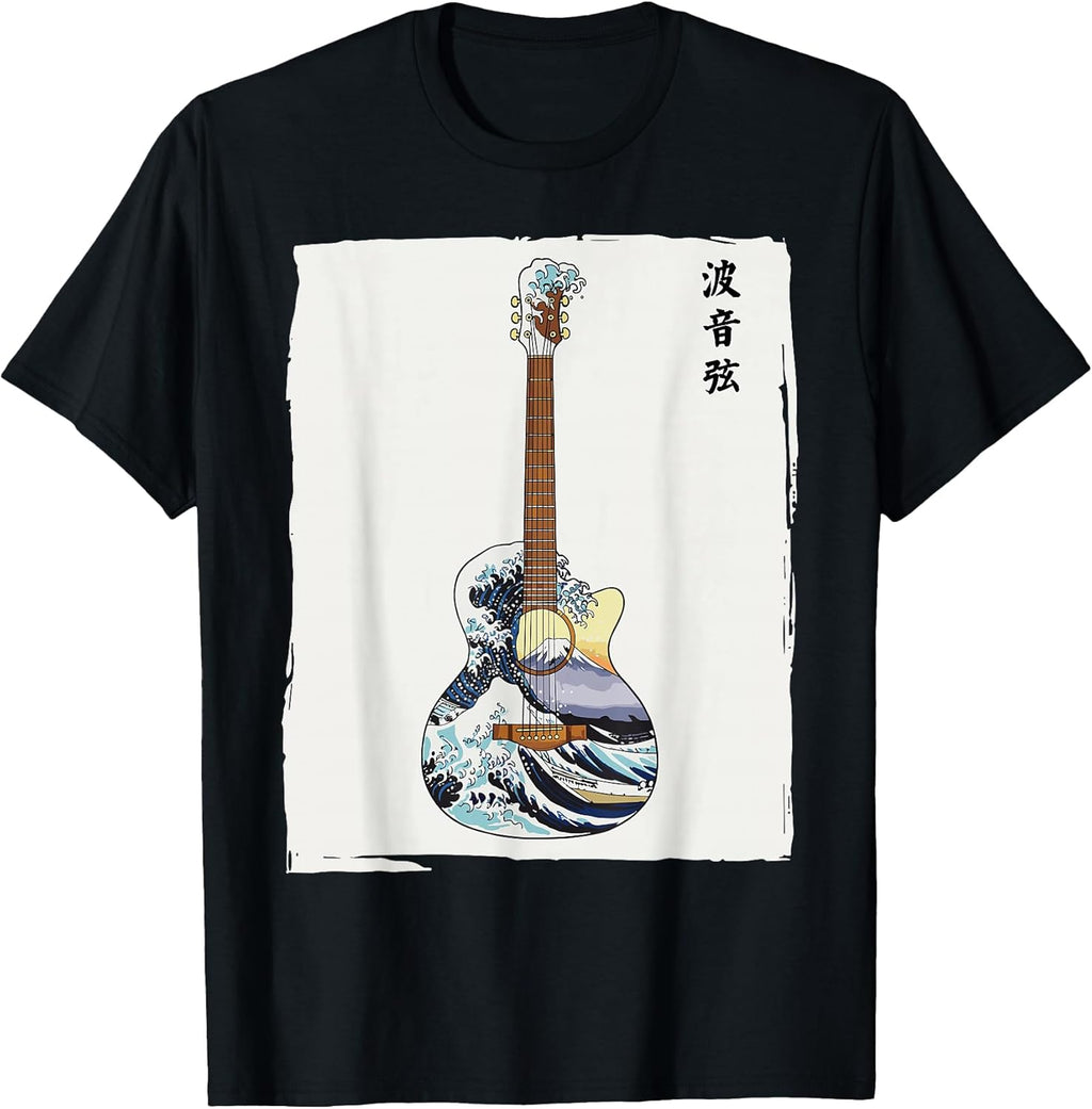 Japanese Art Guitarist Men Women Kids Guitar - Adult & Kids T-Shirts, Sweatshirts & Hoodies apparel design preview 1