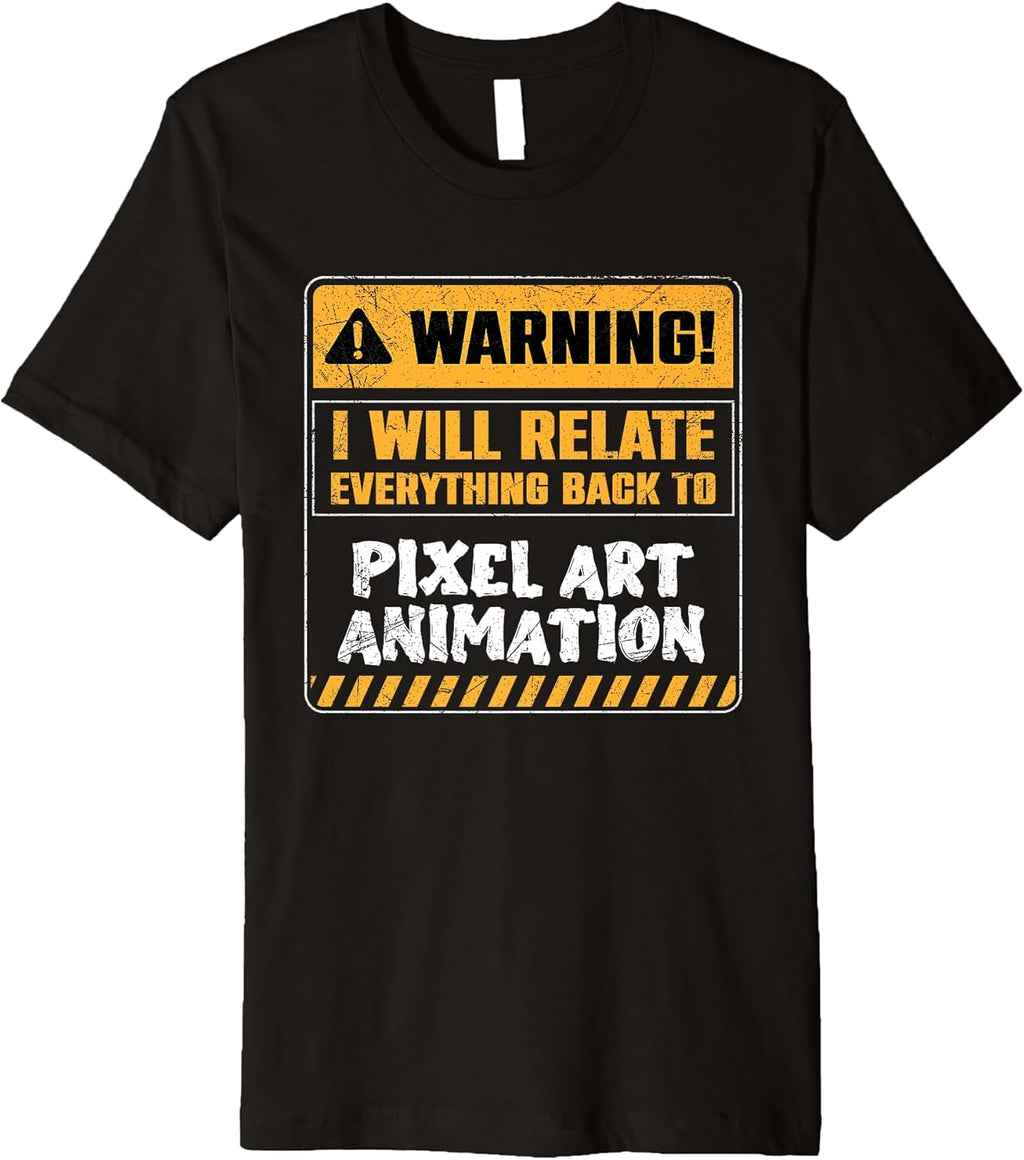 Pixel Art Animation Premium - Adult & Kids T-Shirts, Sweatshirts & Hoodies apparel design preview 1