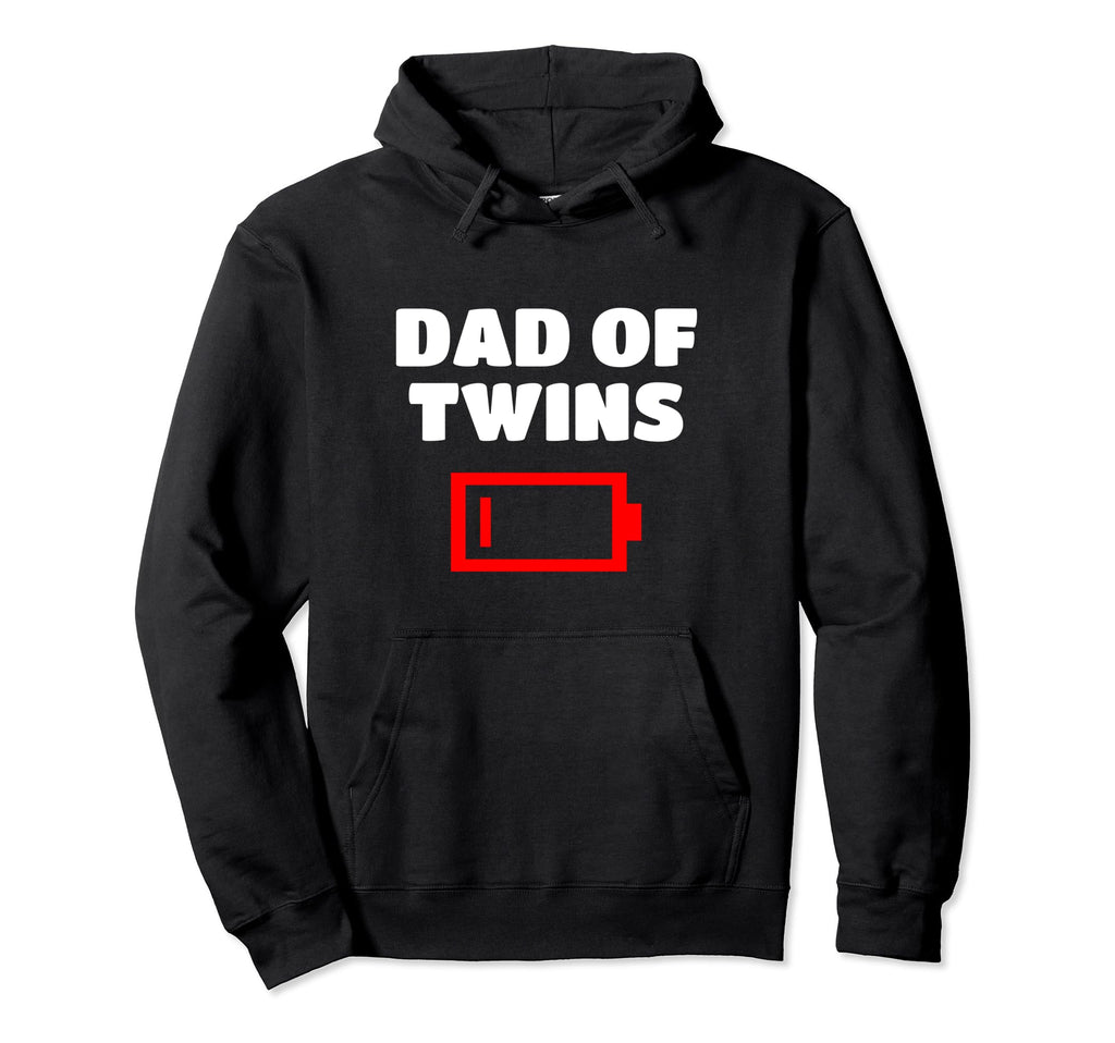 Tired Dad Twins Funny Father Twin Babies Hoodie - Graphic Print for Adults - T-Shirt, Sweatshirt, Hoodie