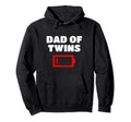 Tired Dad Twins Funny Father Twin Babies Hoodie - Graphic Print for Adults - T-Shirt, Sweatshirt, Hoodie