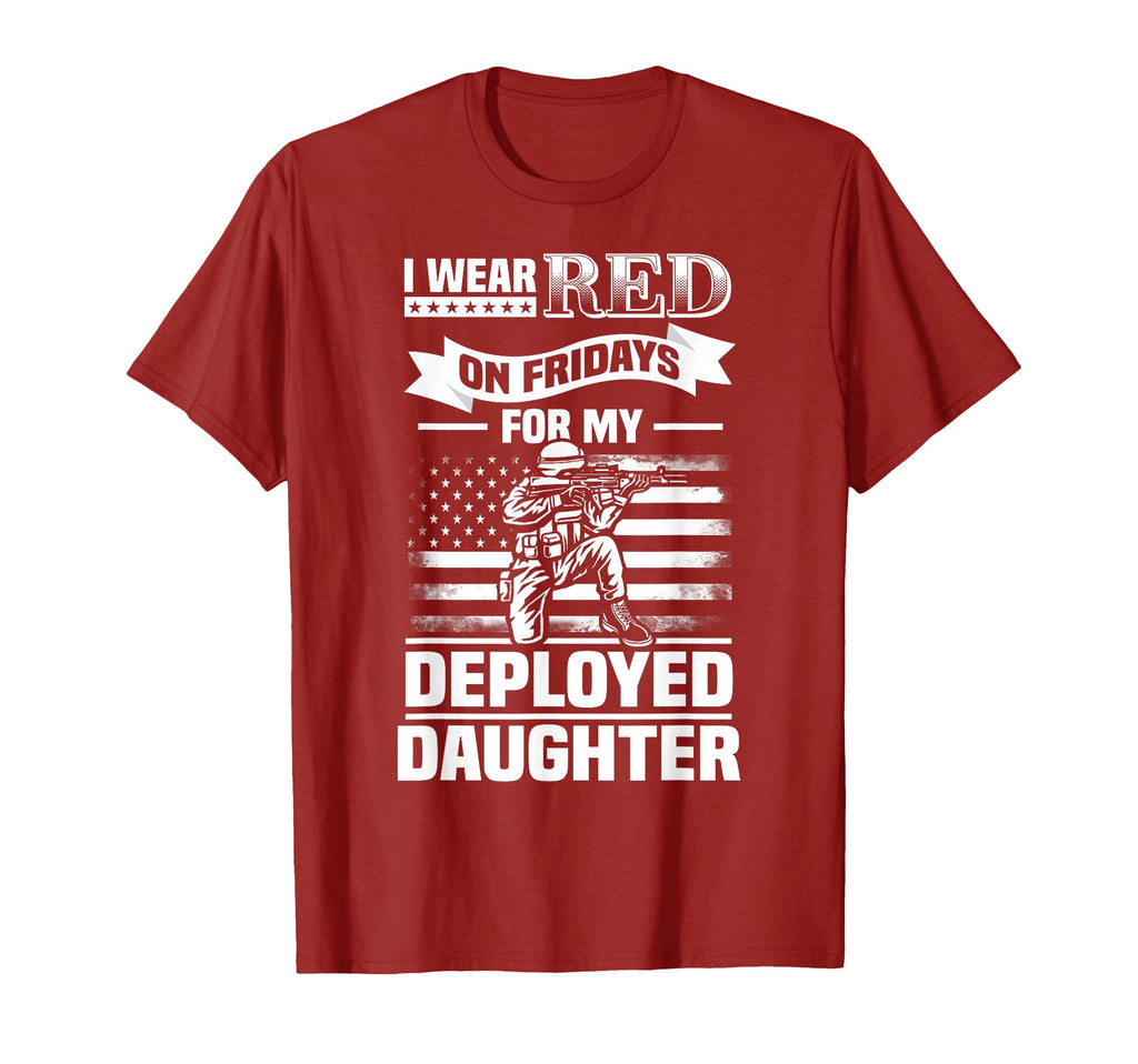 Wear Red My Daughter Fridays Military T-Shirt - Trendy Graphic for Adults - T-Shirt, Sweatshirt, Hoodie