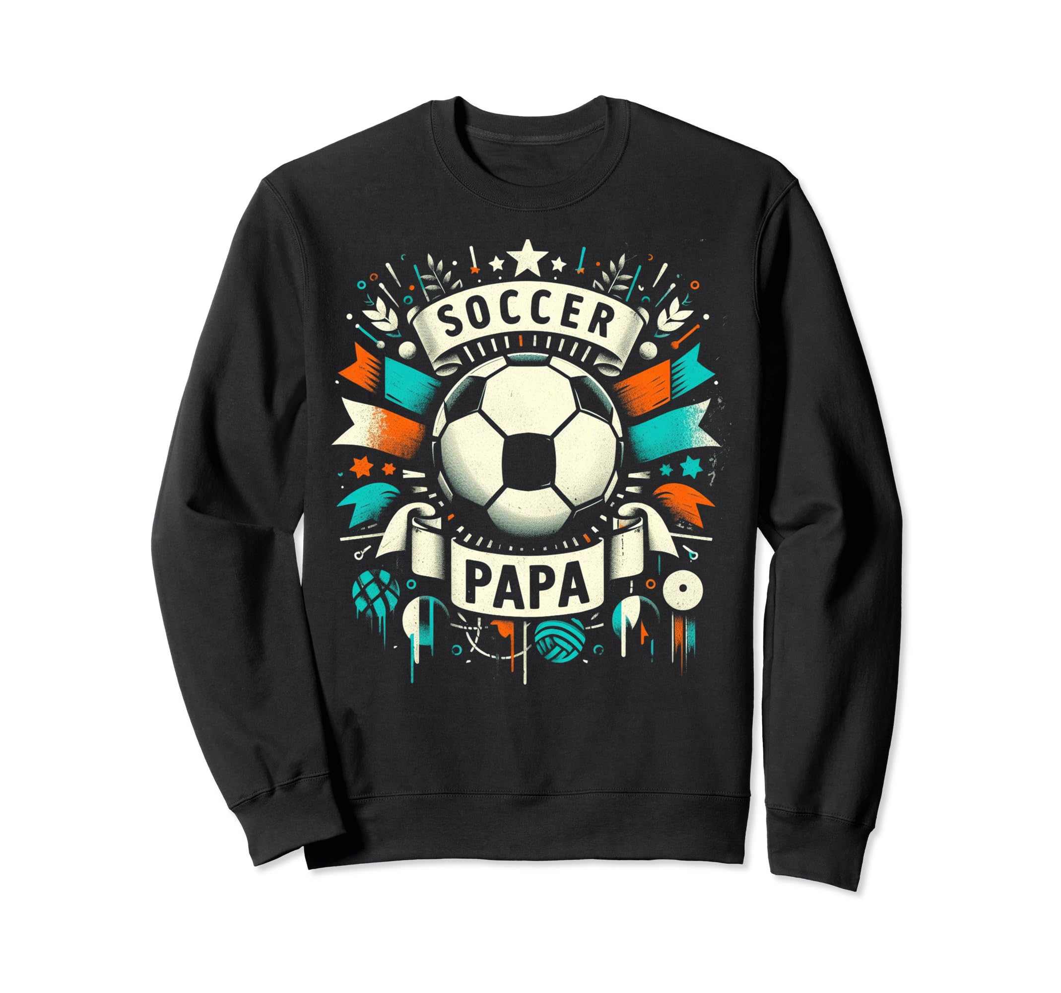 Soccer Papa Family Matching Dad Fathers Sweatshirt - Unique Graphic Unisex - T-Shirt, Sweatshirt, Hoodie