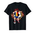 Dabbing Soccer Romania Jersey Floral T-Shirt - Streetwear Style Men Women - T-Shirt, Sweatshirt, Hoodie