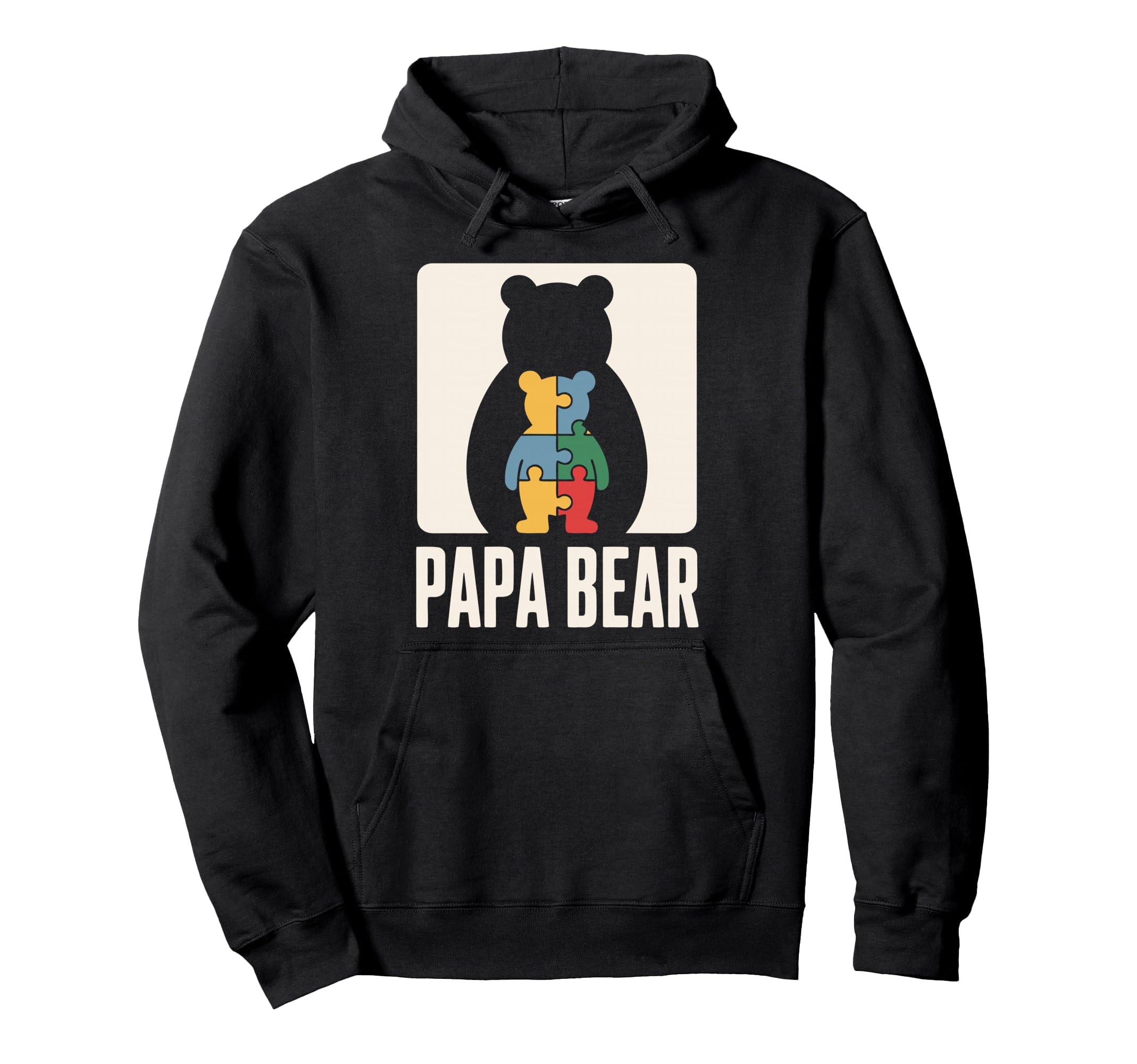 Autism Dad Papa Bear Autistic Child Hoodie - Aesthetic Graphic Unisex - T-Shirt, Sweatshirt, Hoodie