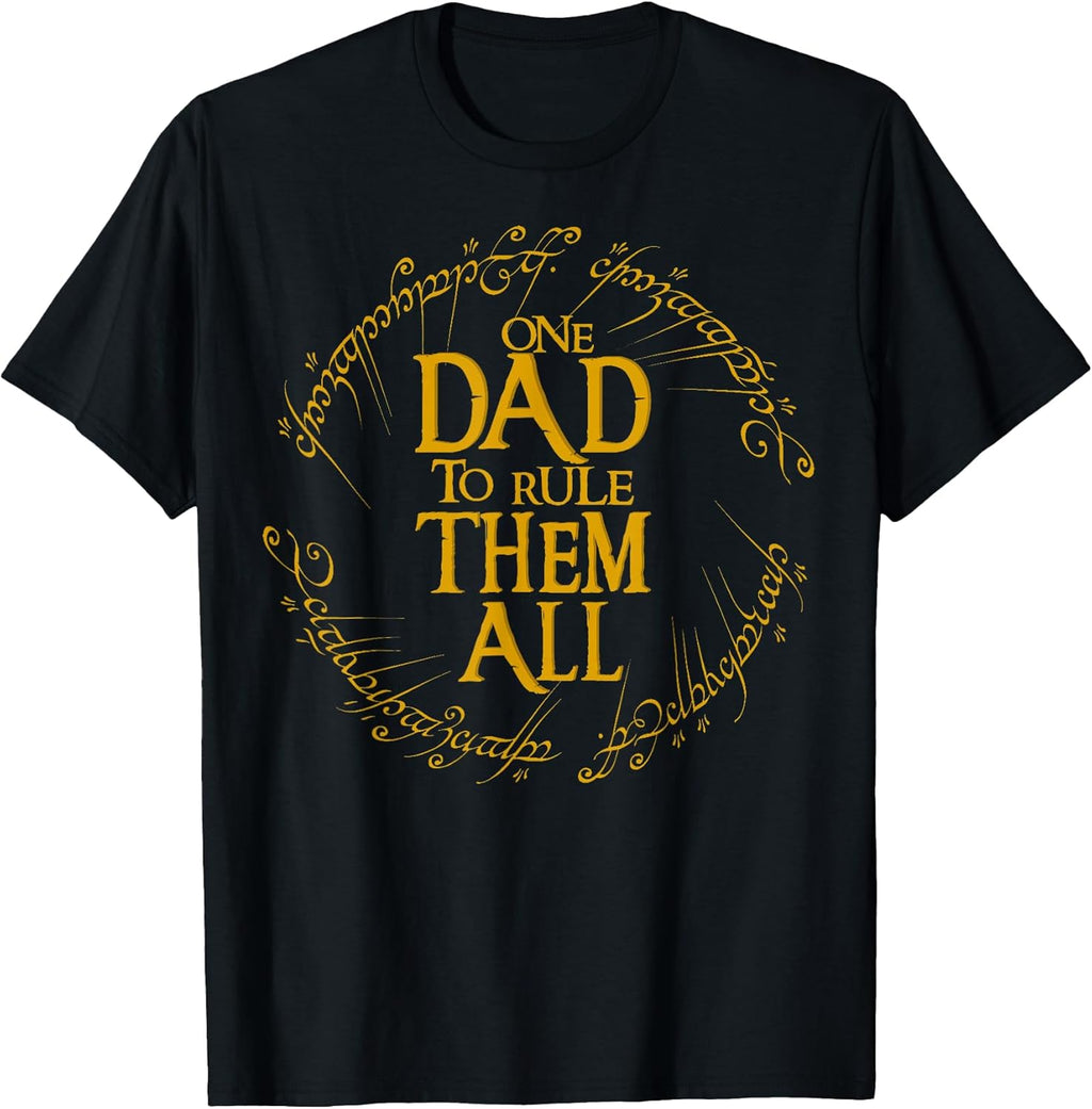 One Dad to Rule Them All Funny Fantasy Nerd Graphic - Adult & Kids T-Shirts, Sweatshirts & Hoodies apparel design preview 1