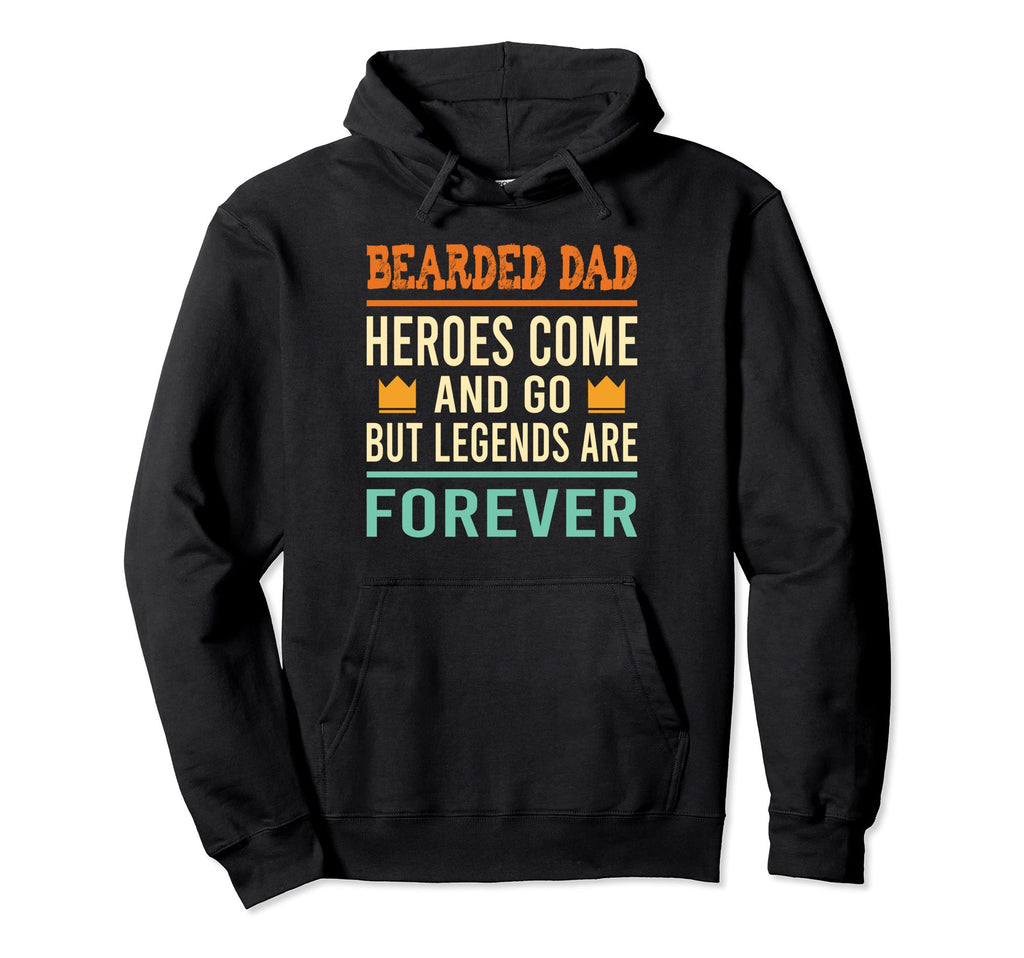 Bearded Dad Father Beard Bearded Daddy Hoodie - Novelty Apparel for Adults - T-Shirt, Sweatshirt, Hoodie