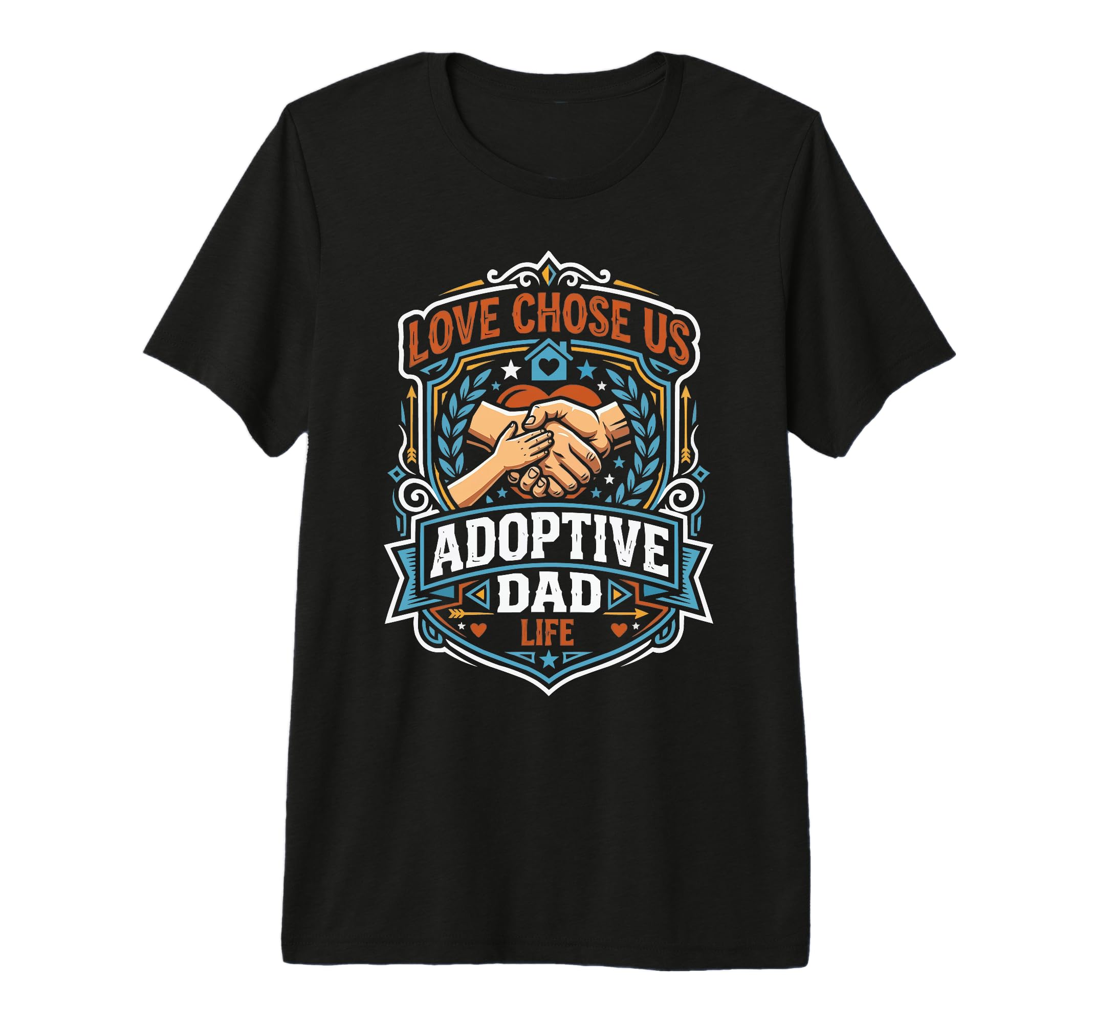Mens Adoptive Dad Adoption Fathers T-Shirt - Custom Art Print for Adults - T-Shirt, Sweatshirt, Hoodie