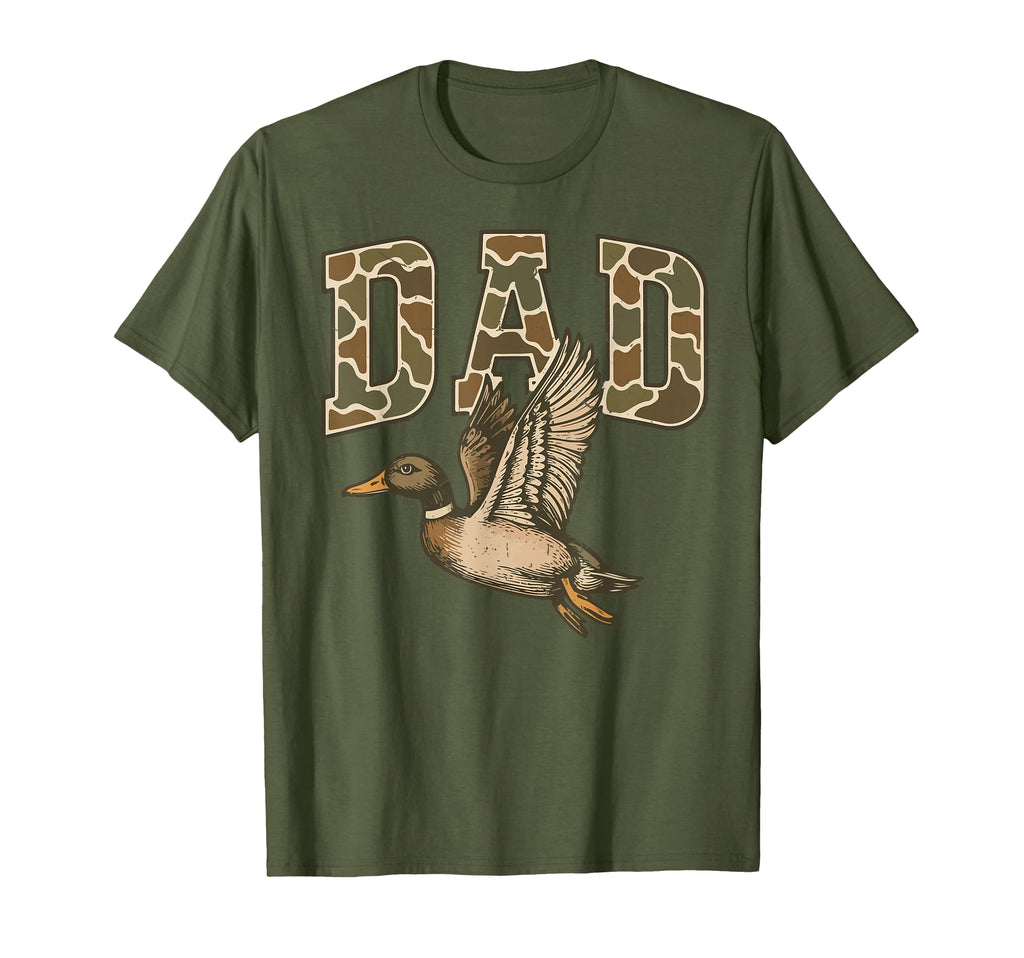 Mens Camo Dad Mallard Duck Hunting T-Shirt - Graphic Print Men Women - T-Shirt, Sweatshirt, Hoodie