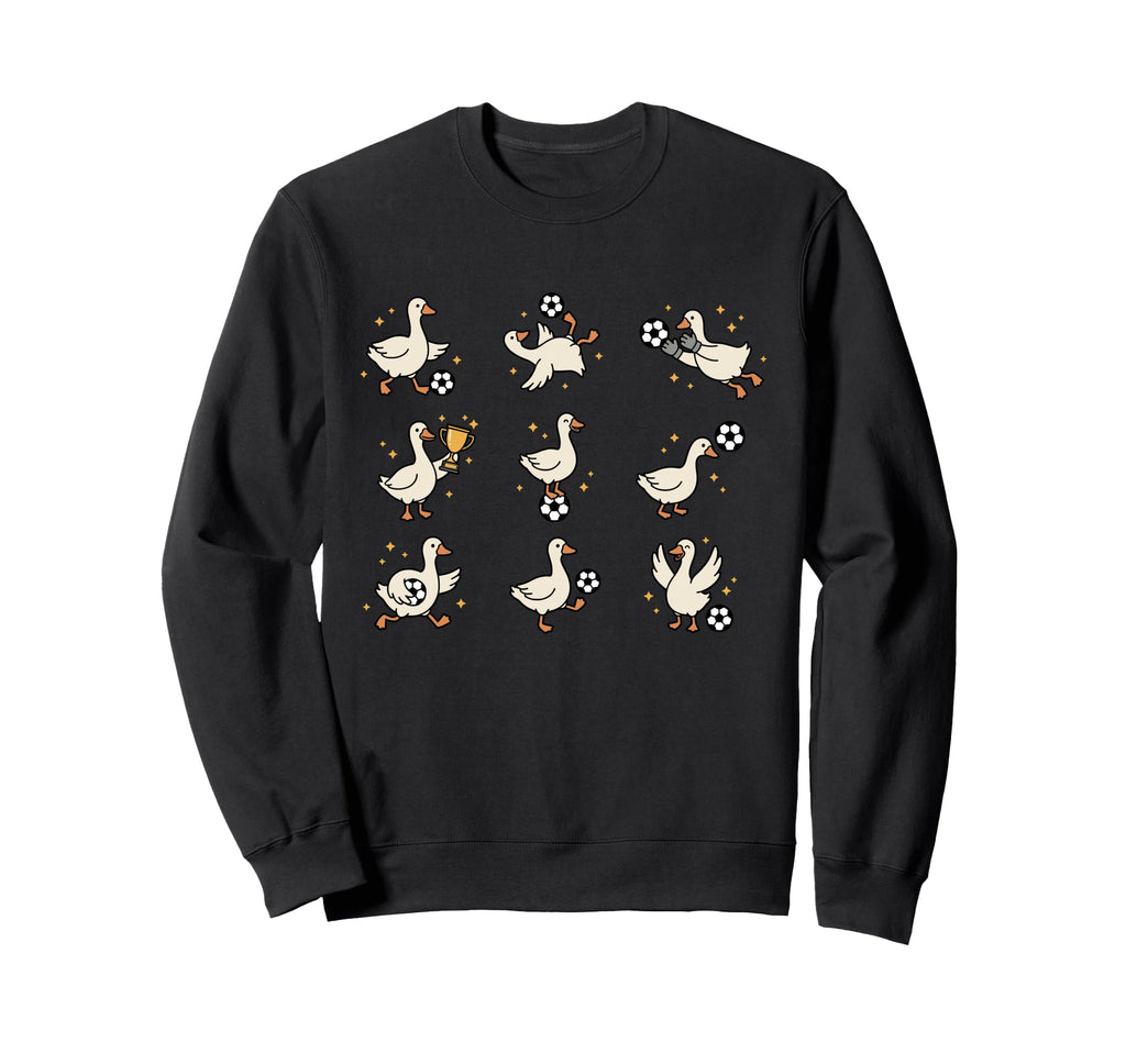 Silly Goose Playing Soccer Goalie Sweatshirt - Minimalist Print Men Women - T-Shirt, Sweatshirt, Hoodie