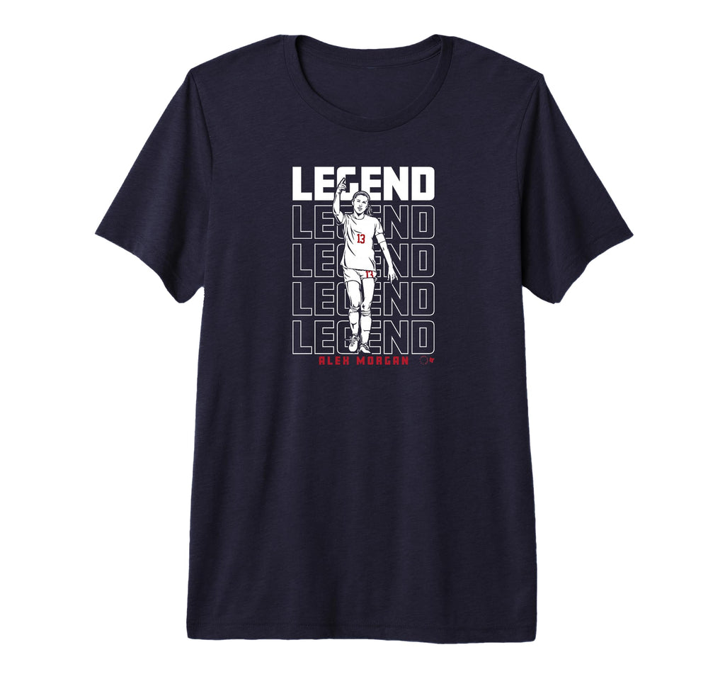 Alex Morgan Legend Uswnt Players T-Shirt - Novelty Apparel for Adults - T-Shirt, Sweatshirt, Hoodie
