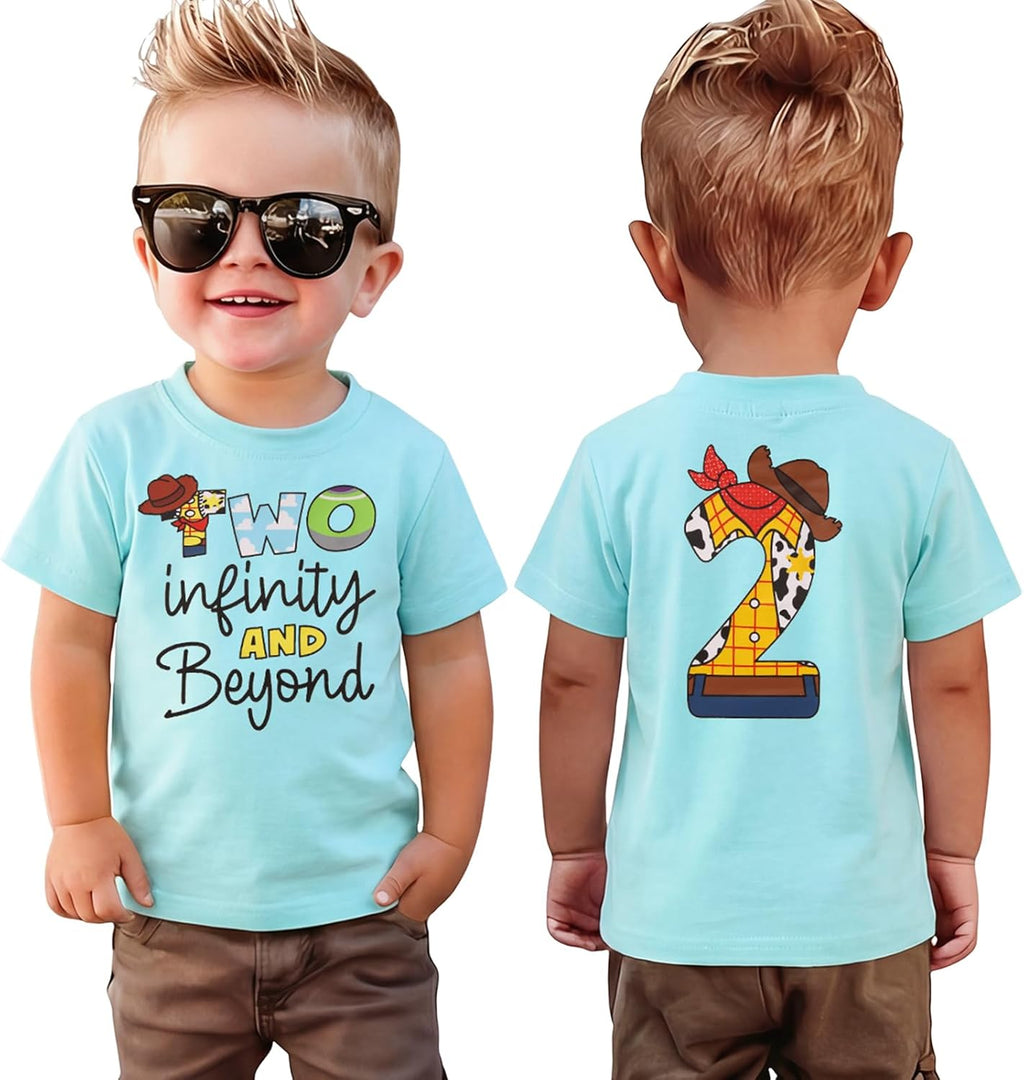 2nd Birthday Boy Two Infinity 2 Year Old Toddler - Adult & Kids T-Shirts, Sweatshirts & Hoodies apparel design preview 1