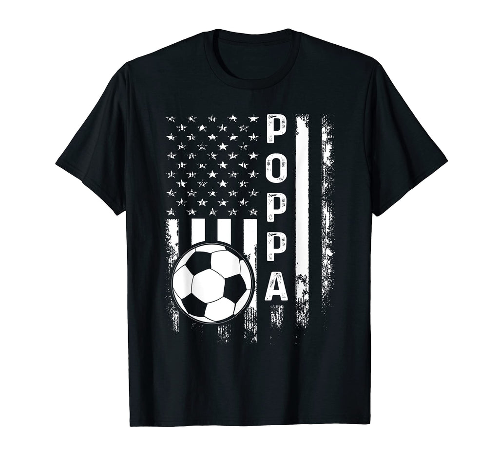 Soccer Poppa American Flag T-Shirt - Trendy Graphic for Adults - T-Shirt, Sweatshirt, Hoodie