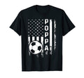 Soccer Poppa American Flag T-Shirt - Trendy Graphic for Adults - T-Shirt, Sweatshirt, Hoodie