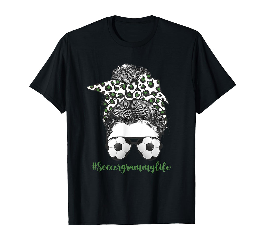Messy Bun Grandma Soccer Grammy Life T-Shirt - Custom Art Print Unisex - T-Shirt, Sweatshirt, Hoodie