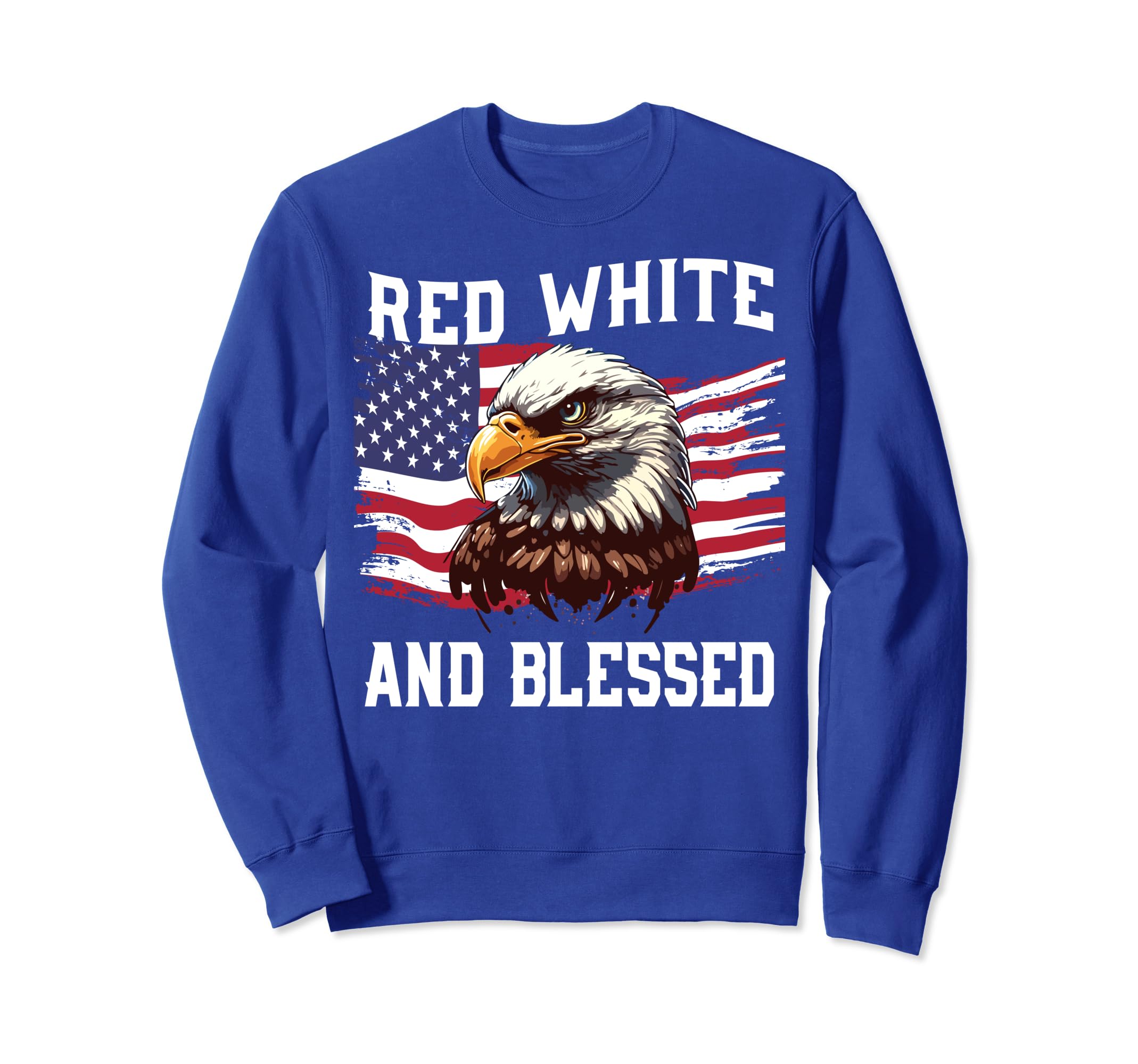 Funny Red White And Blessed 4Th Sweatshirt - Casual Everyday Wear Unisex - T-Shirt, Sweatshirt, Hoodie