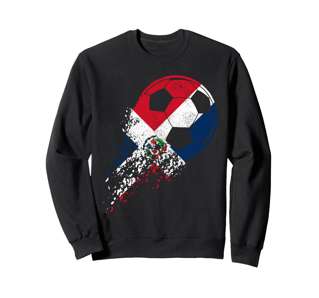Dominican Republic Soccer Flag Sweatshirt - Custom Art Print Men Women - T-Shirt, Sweatshirt, Hoodie