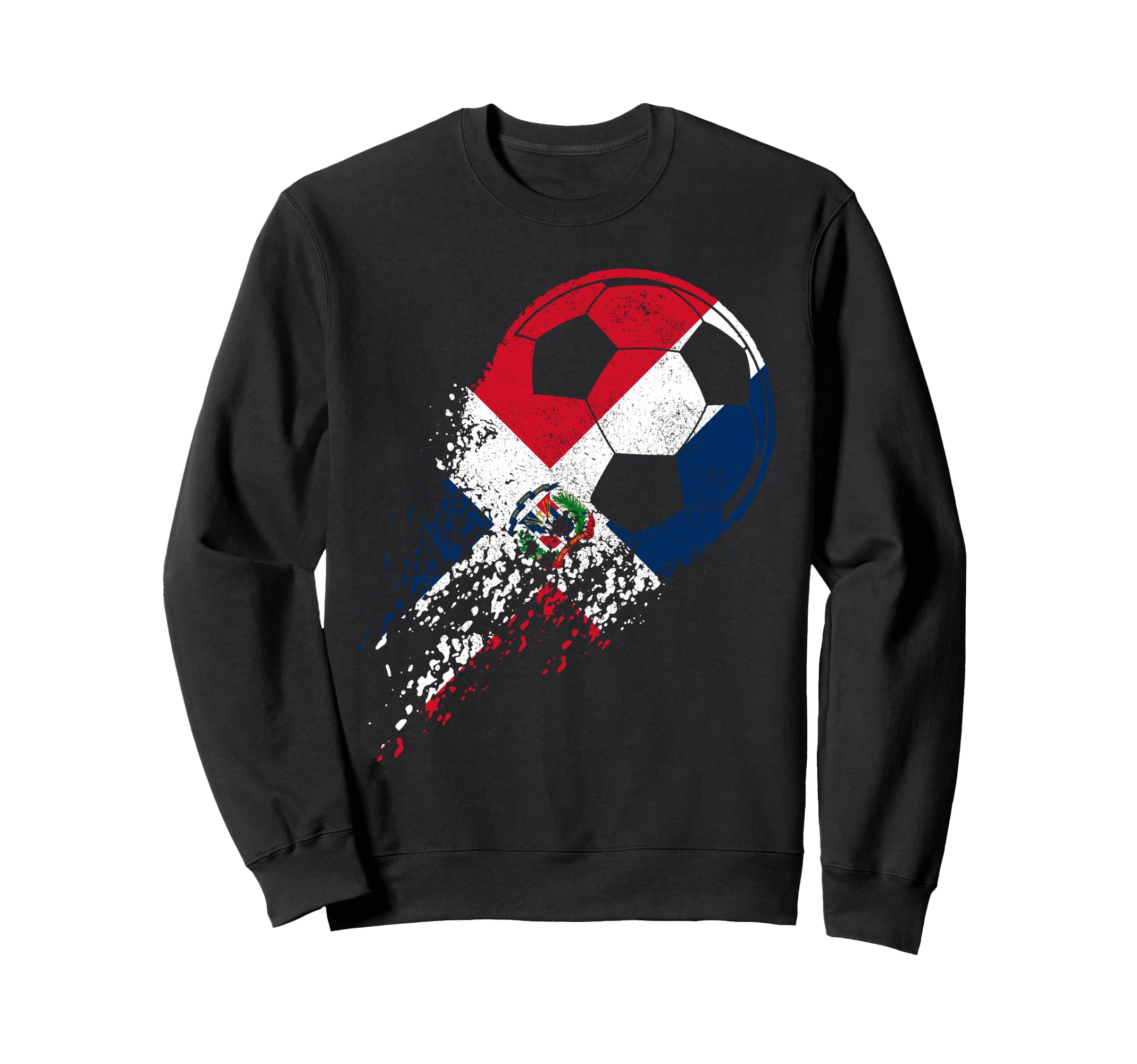 Dominican Republic Soccer Flag Sweatshirt - Custom Art Print Men Women - T-Shirt, Sweatshirt, Hoodie