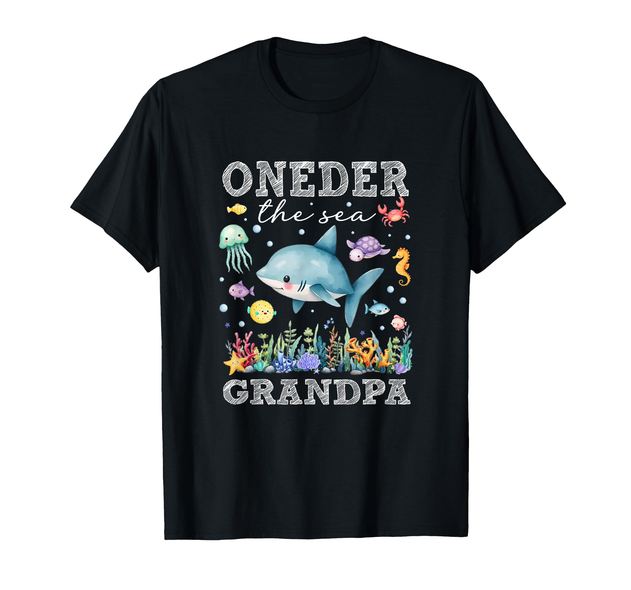 One Der Sea Grandpa Birthday T-Shirt - Aesthetic Graphic for Adults - T-Shirt, Sweatshirt, Hoodie