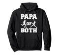Papa Both Funny Soccer Softball Papa Hoodie - Minimalist Print Unisex - T-Shirt, Sweatshirt, Hoodie