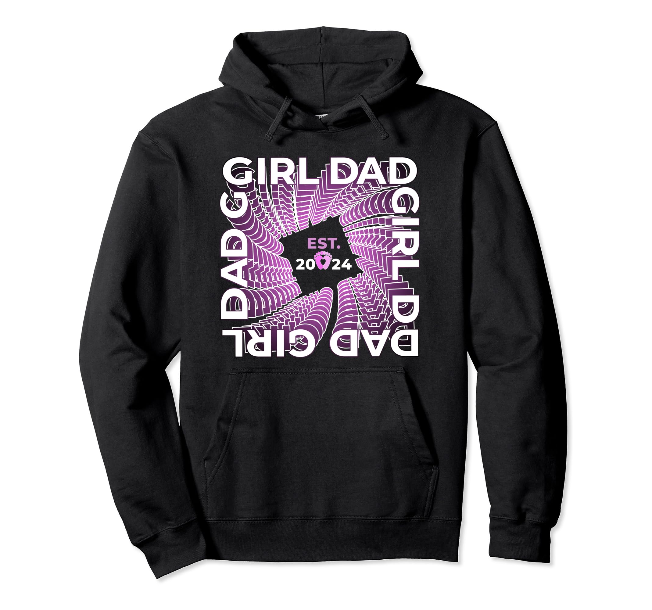 Dad Est 2024 New Dad Fathers Day Hoodie - Novelty Apparel Unisex - T-Shirt, Sweatshirt, Hoodie