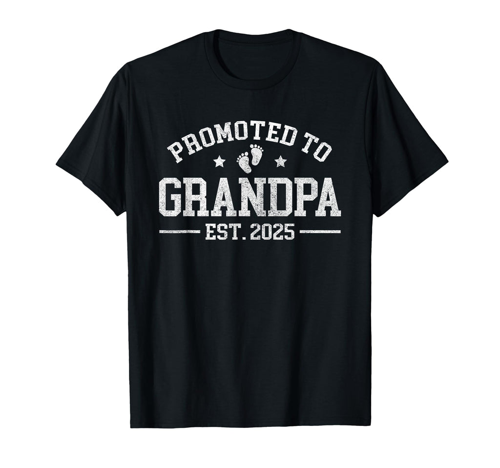 Promoted To Grandpa Est 2025 T-Shirt - Aesthetic Graphic for Adults - T-Shirt, Sweatshirt, Hoodie