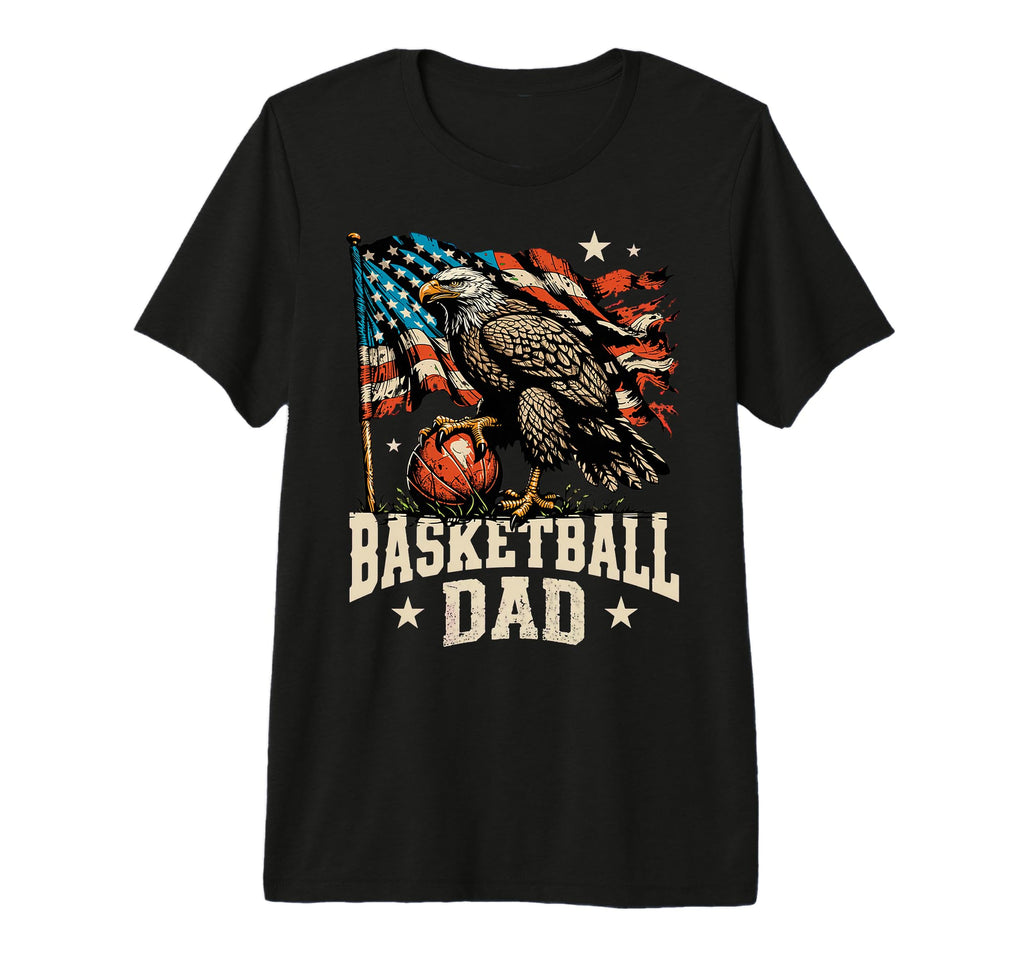 Mens Basketball American Flag T-Shirt - Custom Art Print Men Women - T-Shirt, Sweatshirt, Hoodie
