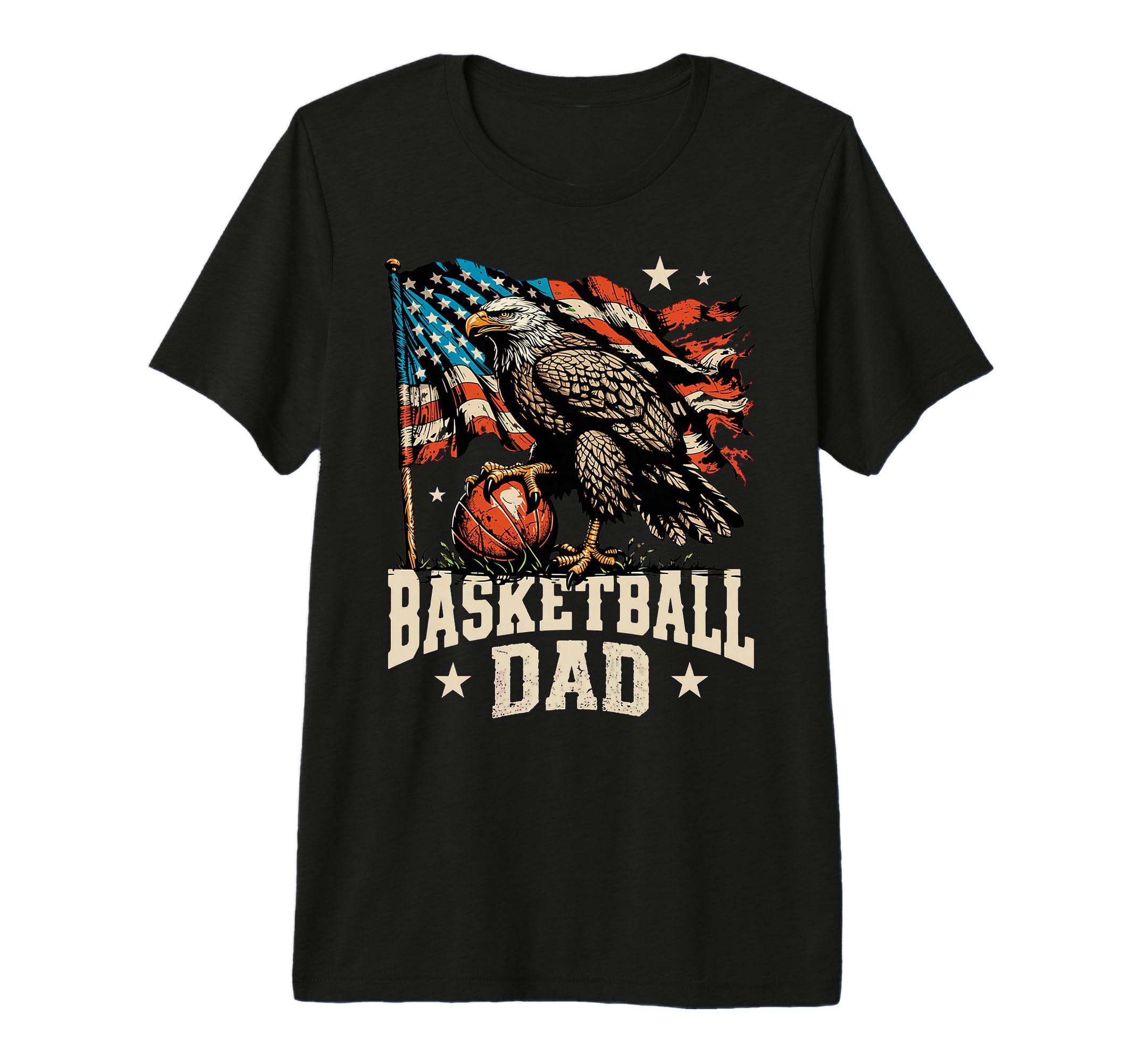Mens Basketball American Flag T-Shirt - Custom Art Print Men Women - T-Shirt, Sweatshirt, Hoodie