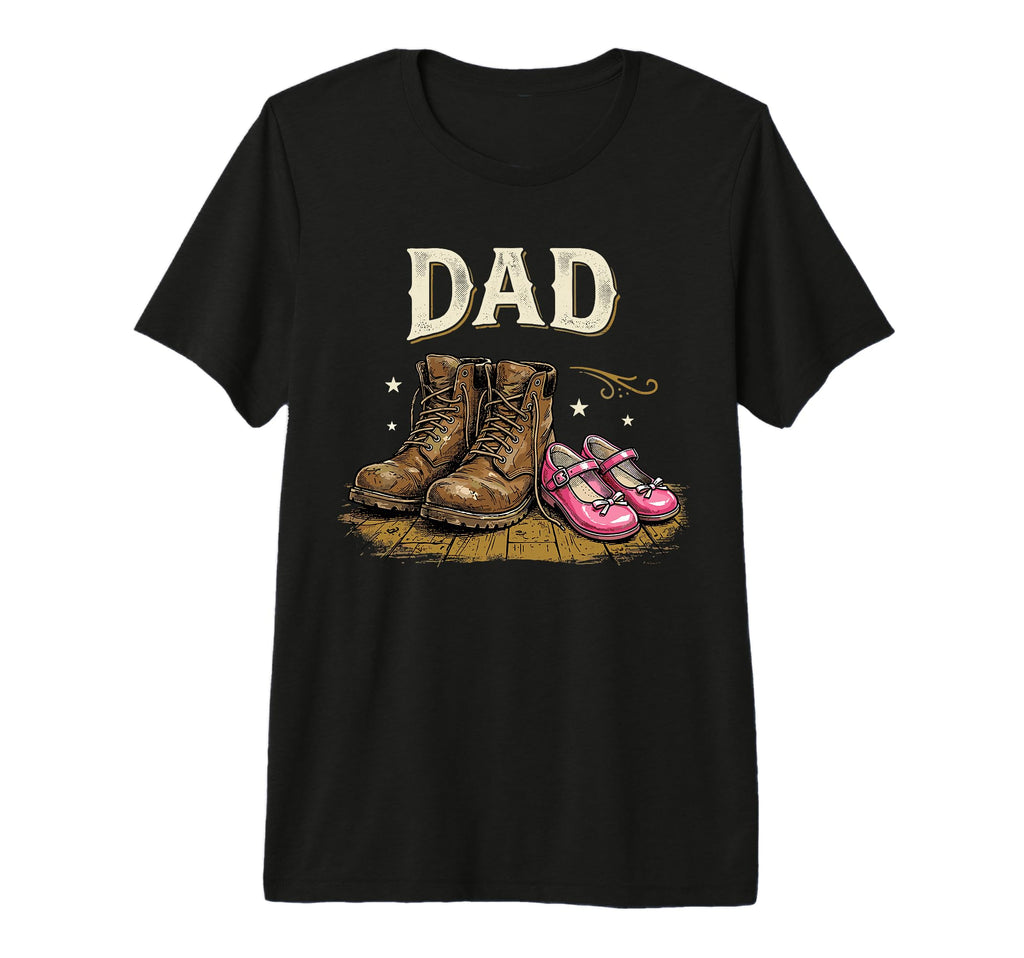Proud Dad Daughter Boots Father Tri T-Shirt - Aesthetic Graphic Men Women - T-Shirt, Sweatshirt, Hoodie