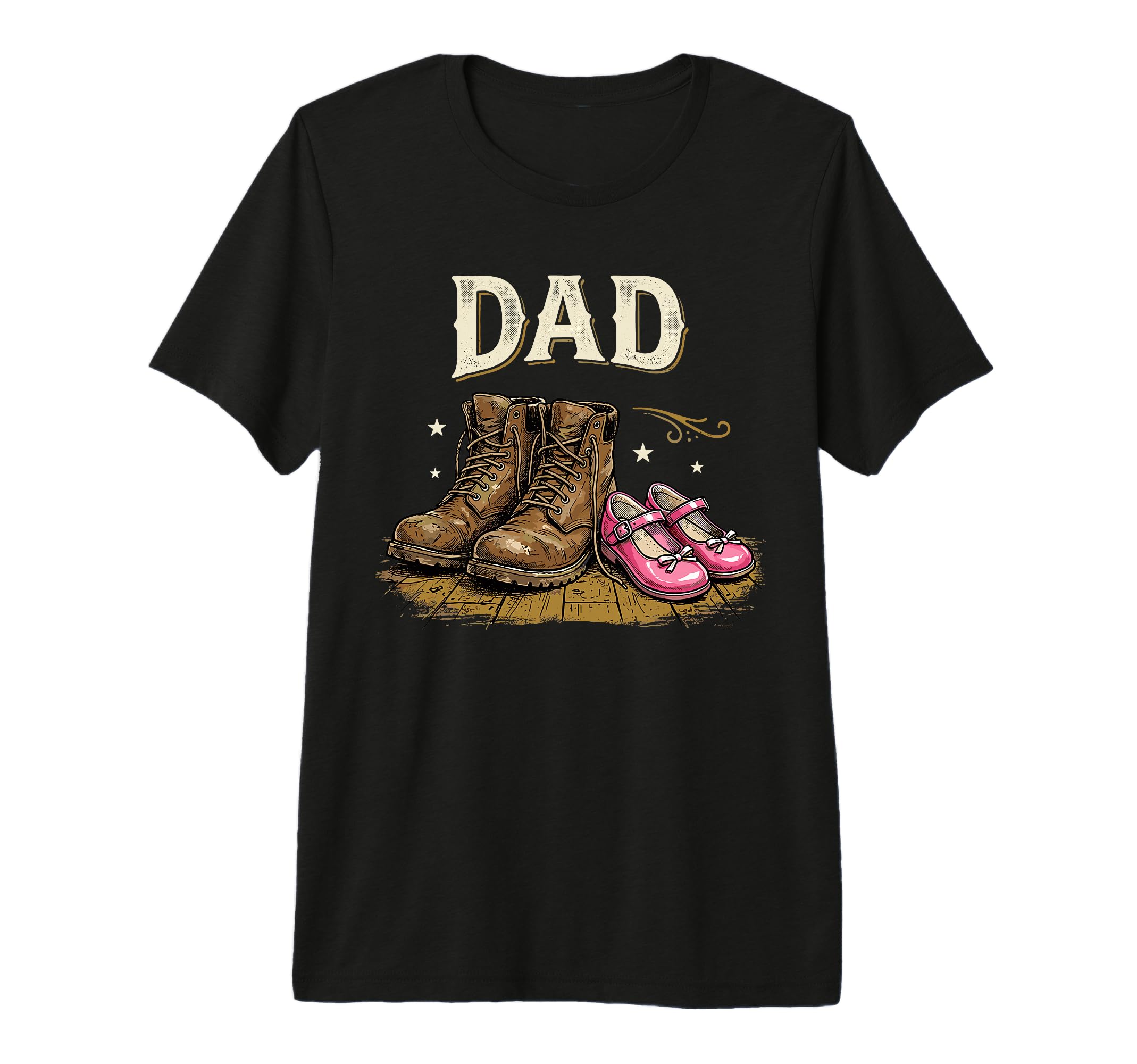 Proud Dad Daughter Boots Father Tri T-Shirt - Aesthetic Graphic Men Women - T-Shirt, Sweatshirt, Hoodie
