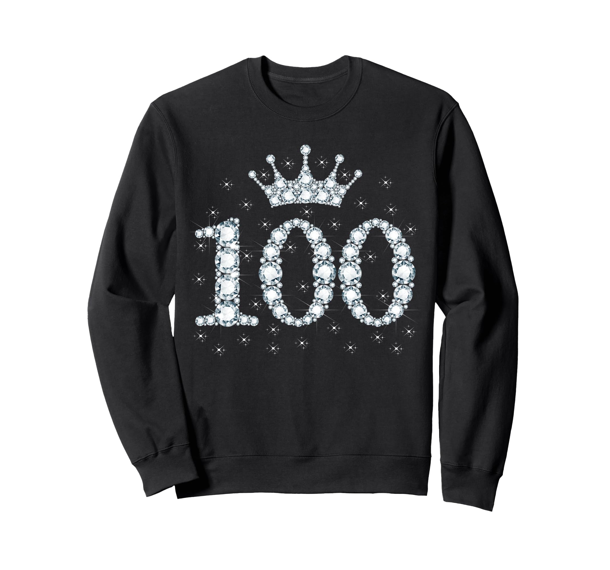 100 Crown 100 Years Old Happy 100Th Sweatshirt - Trendy Graphic for Adults - T-Shirt, Sweatshirt, Hoodie